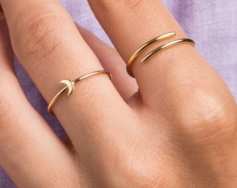 Dainty ring - Minimalist open ring - Simple gold ring - Thin gold ring - Dainty ring - Minimalist jewelry - Dainty jewelry - Stacking ring