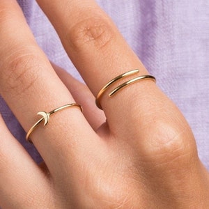 Dainty ring - Minimalist open ring - Simple gold ring - Thin gold ring - Dainty ring - Minimalist jewelry - Dainty jewelry - Stacking ring