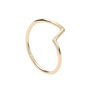 V gold ring Geometry ring Minimalist ring Dainty ring Minimalist jewelry Stackable ring Dainty ring image 3