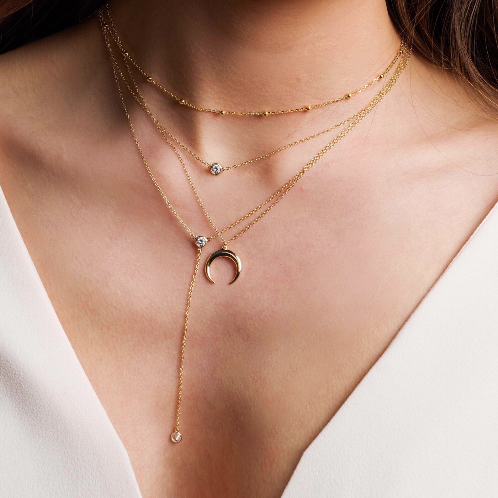 Gold Ball Choker Minimalist Choker Drew Drop Choker Dainty Etsy