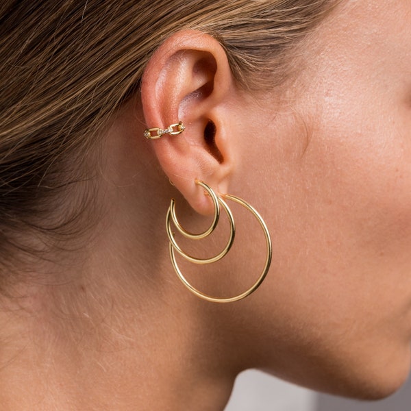 Black hoop earrings - Gold hoop earrings - Silver hoop earrings - Minimal hoop earrings - Dainty hoop earrings - Minimal hoops - tiny hoops