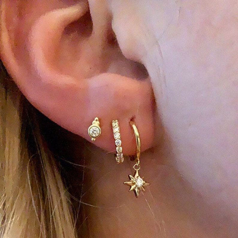 Tiny Earrings Studs Earrings Dainty Earrings Minimalist Etsy