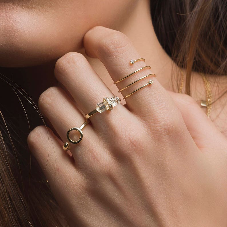 Spiral thumb ring Swirl thumb ring Plain thumb ring Adjustable wire ring Gold Thumb Ring Bypass cz ring Twist thumb ring