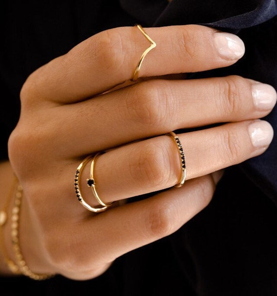 Black cz rings outlet