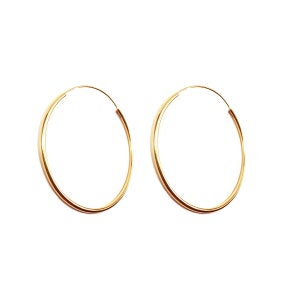 Thin Gold Hoop earrings Large Hoop earrings Minimalist hoop earrings Delicate hoops Minimal hoops Dainty Hoops Thin hoop earring image 3