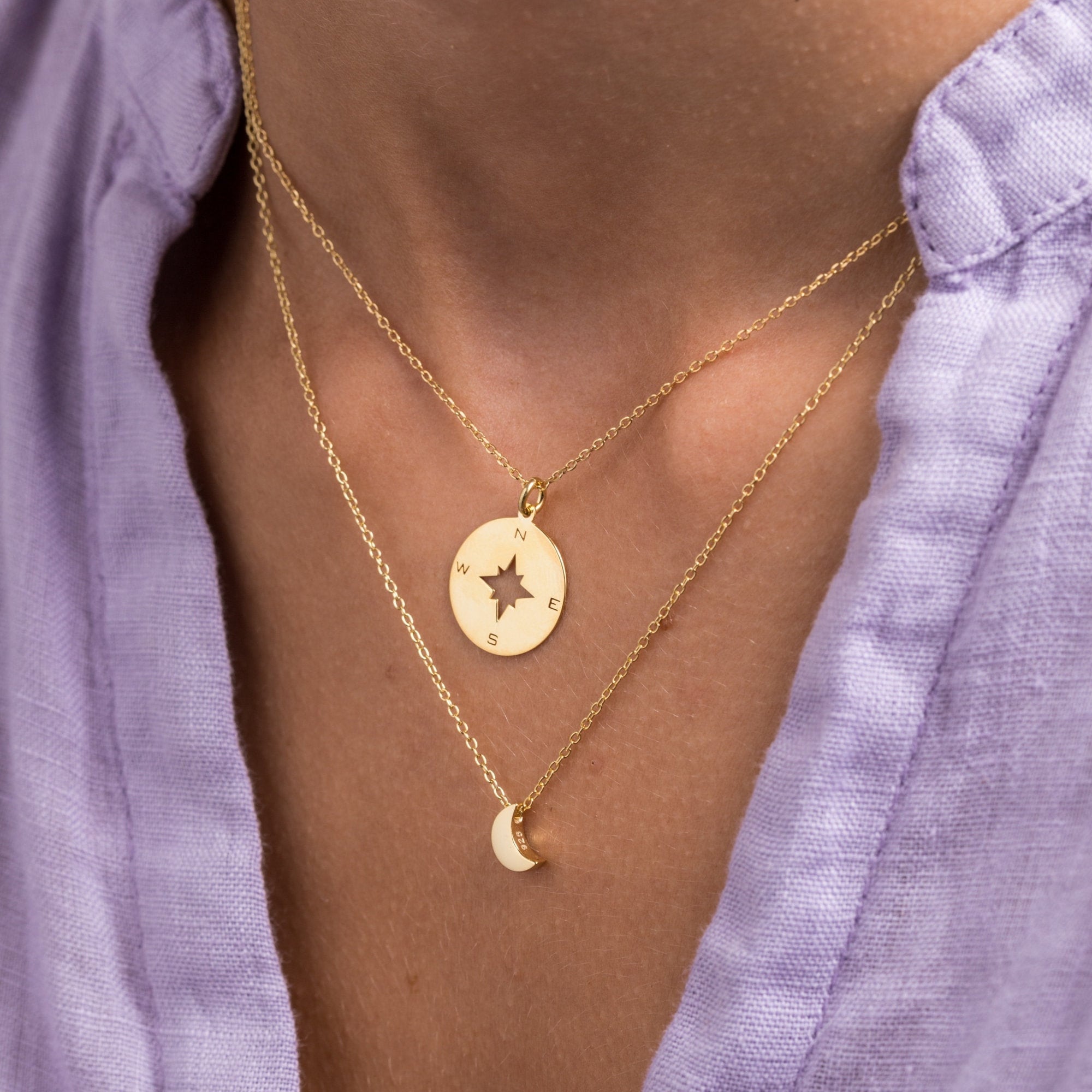 Moon Necklace Little Moon Necklace Gold 