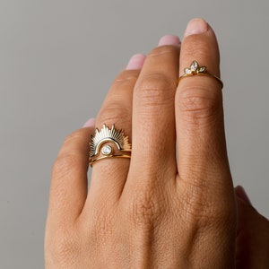 Cz Rings Set Gold Rings Stacking Rings Gold Ring Dainty rings Minimal jewelry Set Silver Rings Silver Rings Minimal Rings image 2