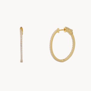 Cz huggie hoop earrings - Gold hoops - Hoop earrings - Minimalist earrings - Minimalist jewelry - Dainty earrings - Dainty jewelry - Cz hoop