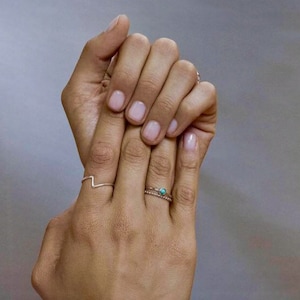 V gold ring Geometry ring Minimalist ring Dainty ring Minimalist jewelry Stackable ring Dainty ring image 5