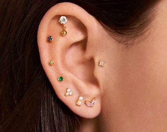 Meissa Sterling Silver Star Ear Crawler Earrings Cubic Zirconia Diamond Cuff Earrings Hypoallergenic Stud for Women 