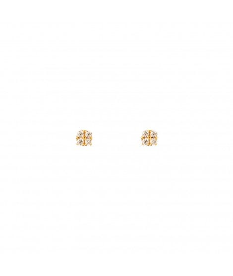 Small CZ Cross Stud Earrings main image 1