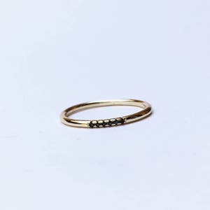 Black cz ring band ring Minimal gold ring Gold ring Silver ring Minimalist jewelry Stacking rings Wedding ring image 3