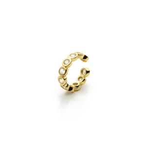 Cz ear cuff, ear cuff, gold ear cuff, silver ear cuff, minimal ear cuff, dainty ear cuff, delicate, boule earcuff, zirconia earcuff- I-PE841