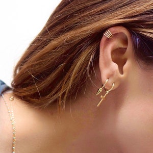 Dainty ear cuff - Silver Earcuff - Gold plated ear wrap - Non pierced ear cuff - minimalist ear cuff - minimal jewelry -ear cuffs