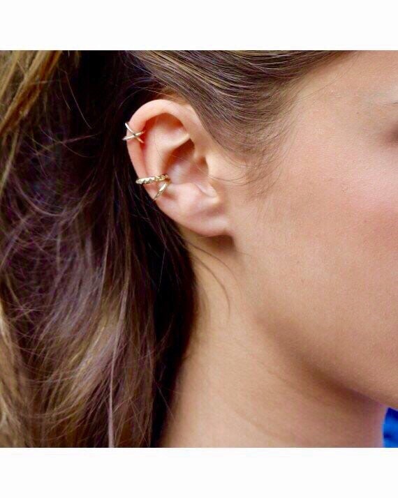 Dainty CZ Ear Cuff LOVE Sparkly Piece Gold Pearl Cartilage Ear Cuff Everyday Piece Women Jewelry Pave Ear Cuff