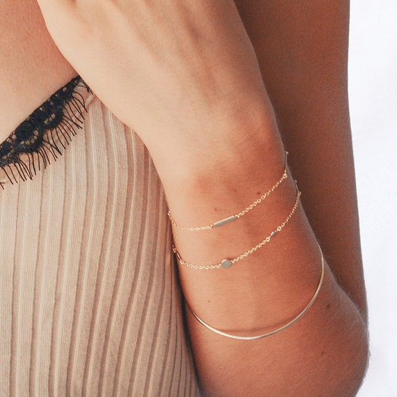Gold bracelet with circles clearance