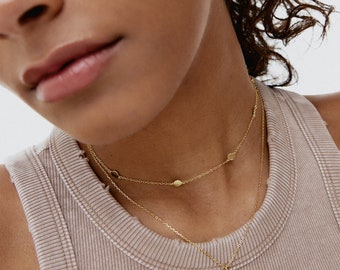 Circle necklace - Coin necklace - Gold coin necklace - Silver coin necklace - Minimal necklace - Minimalist necklace - Gold choker