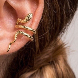 Snake earring wrap around ear deals