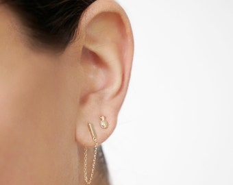 Dainty Minimalist Van Gogh Abstract Chic Earrings boucles d'oreilles 