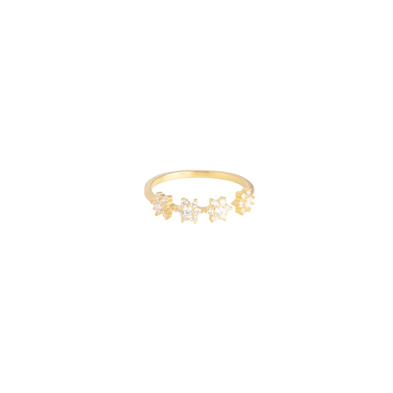 Open cz ring Cz ring Star cz gold ring Gold ring Dainty ring Open ring Star ring Stackable ring Silver ring Minimal ring