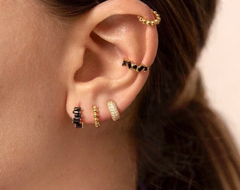 Baguette ear cuff, Cz ear cuff, ear cuff, gold ear cuff, silver ear cuff, minimal ear cuff, dainty ear cuff, delicate, earcuff- I-PEN1061