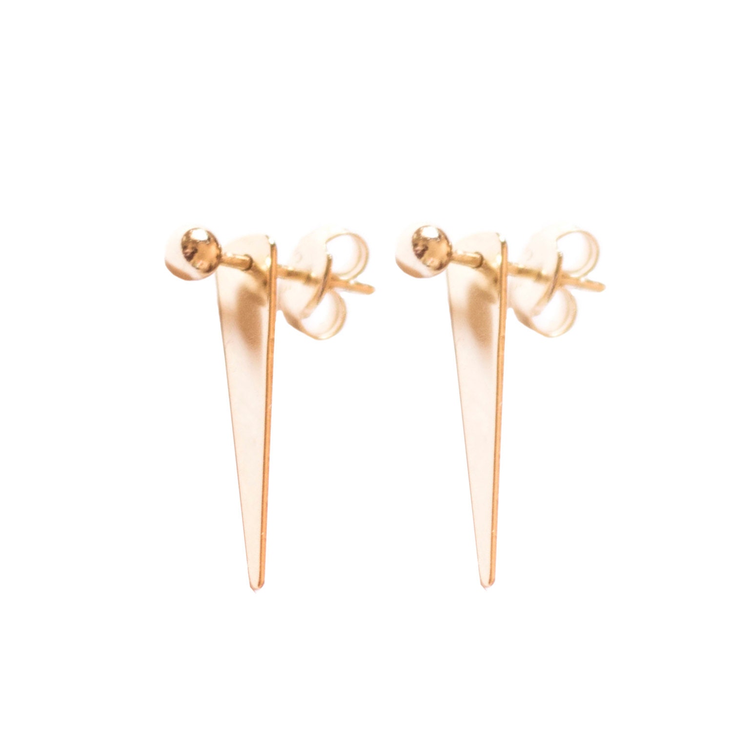 Triangle ear jacket Gold ear jacket Triangle earrings Etsy