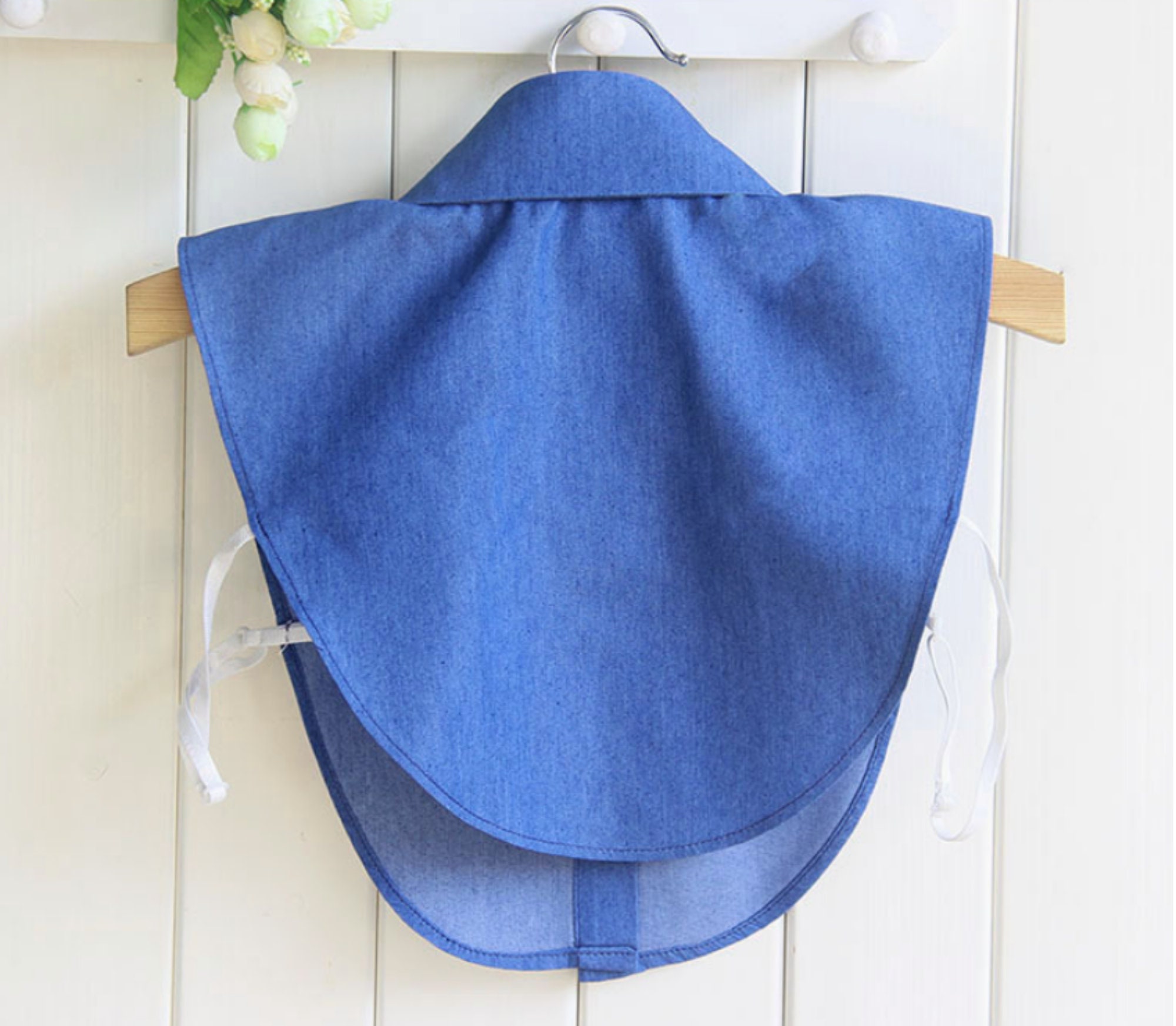 Blue Fake Collar / Cotton Half Stand Fake Collar / Half Shirt Etsy UK