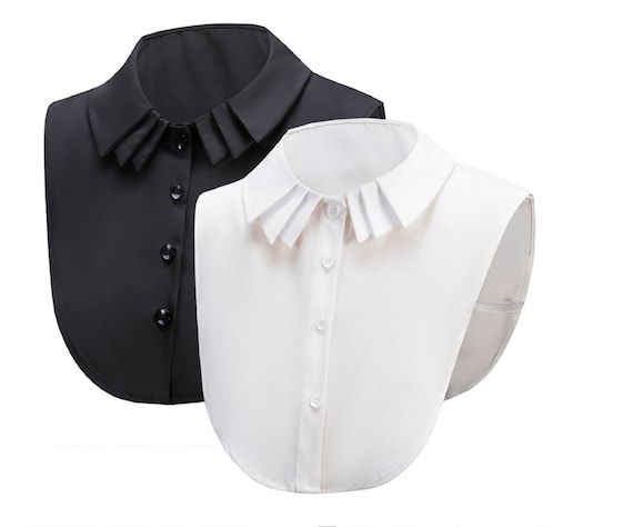 Black / Beige Fake Collar / Cotton Half Fake Collar / Beige | Etsy UK
