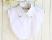 White Colour Crystal Rhinestone Fake Collar / Cotton Crystal Half Fake Pointed Collar / Half Shirt Collar / Removable Fake Collar B117(E) 