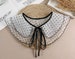 Off White / Fake Lace Collar / Lace Collar / Chiffon Collar / Removable Fake Collar / Detachable Collar / False Collar / B64(K-small) 