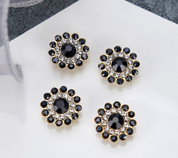 14mm Large pearl lace glass Rhinestones Sun Flower Sewing Shiny