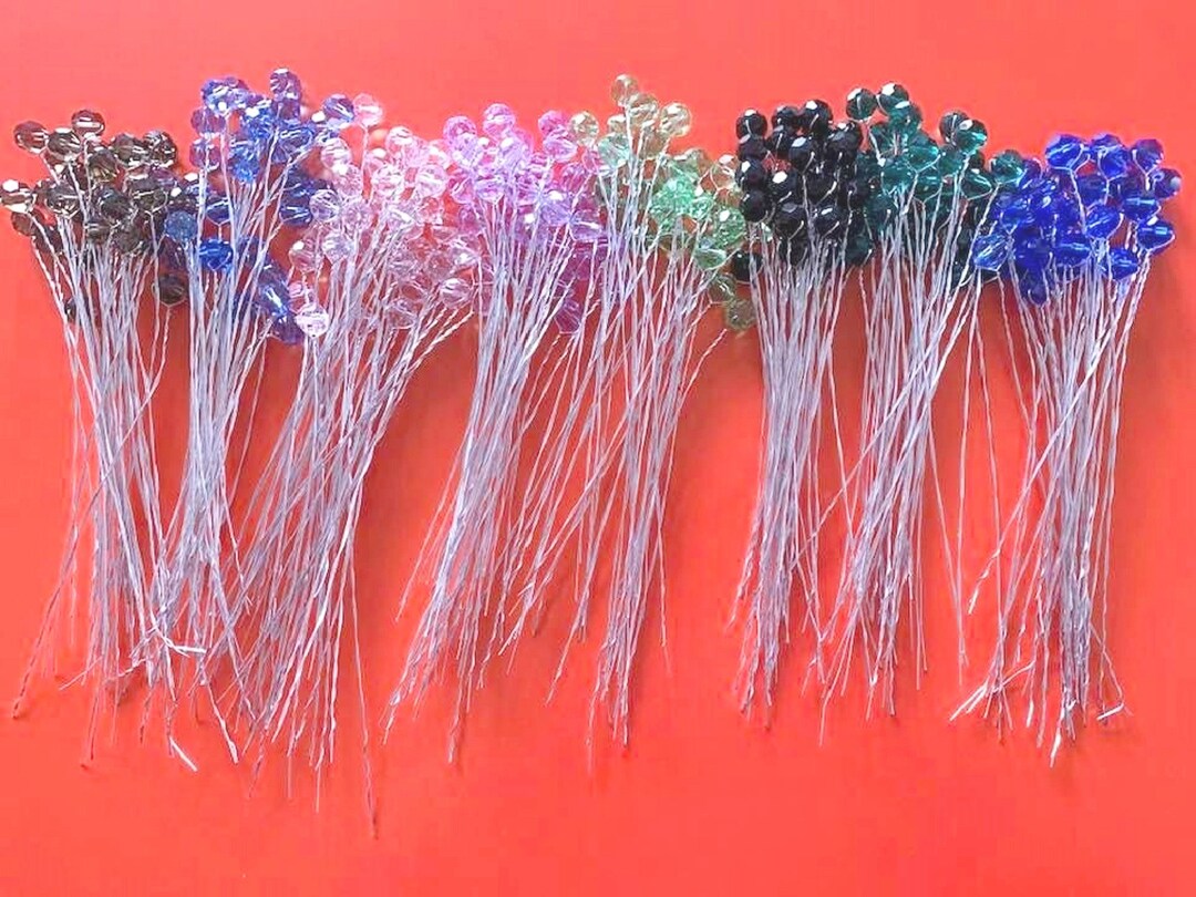 20 Stems / 8mm, 10mm / Flower Bead Sprays, Glass Bead Sprays