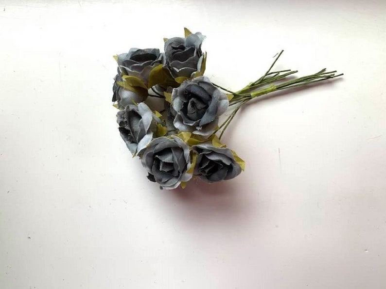 30 Pcs / 2.5cm / Mini Artificial Flowers Silk Rose with Stem Etsy