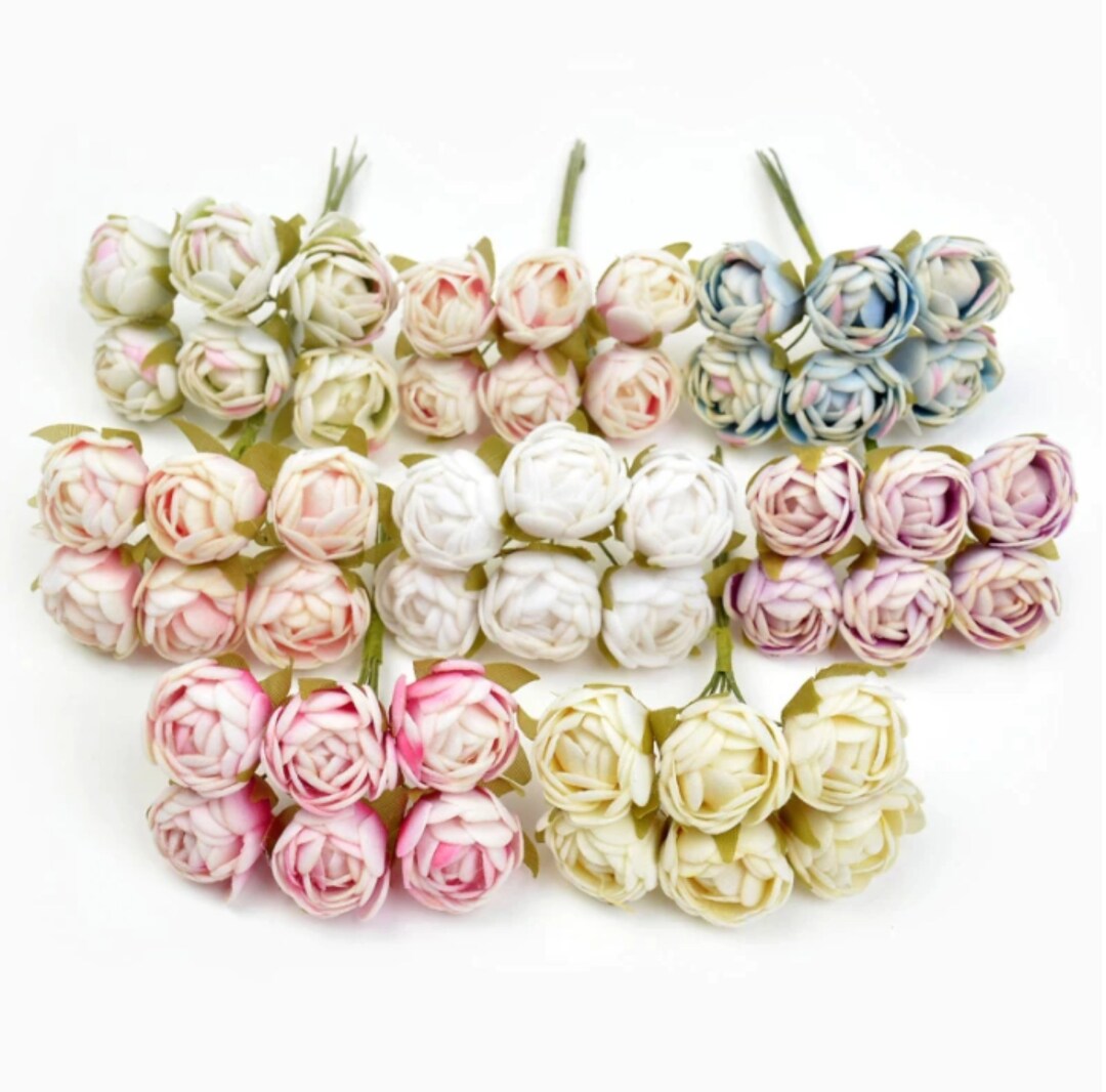30 Pcs / 2cm / Mini Artificial Flower Buds Rose Wedding Bouquet Wreath Corsage DIY SF006 Etsy
