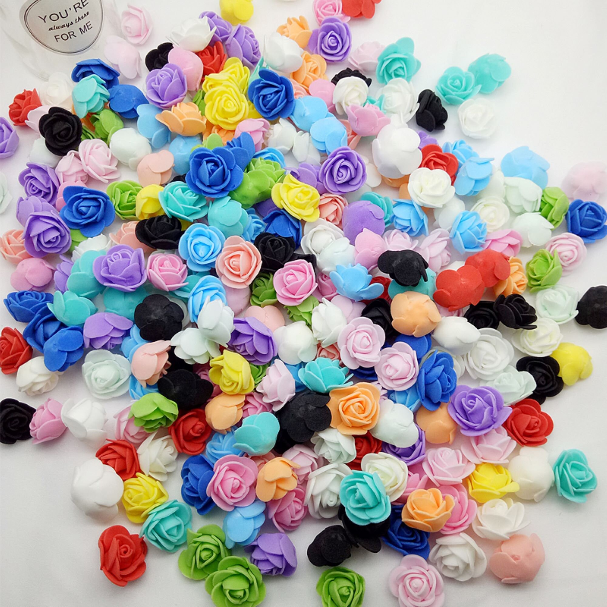 100 Pcs X Mini Foam Flower Heads 2cm 3cm Artificial Roses Etsy UK