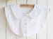 Off White Fake Collar / Cotton Half Fake Dickie Collar / Half Shirt Collar / Removable Fake Collar B129(E) 