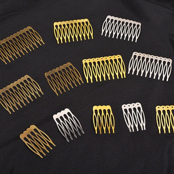 5 Teeth, 10 Teeth / No Hole / Blank Hair Comb, Metal Hair Clip Pin, Bridal Hair Comb, Comb Slide, Plain Metal Comb DIY