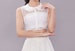 Off White Fake Collar / Chiffon Half Fake Collar / Beige Half Shirt Collar / Removable Fake Collar B114(K) 