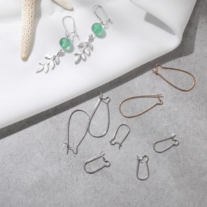 50 pcs x DIY Kidney Hoop Earrings, Jewellery Making Findings, DIY Earrings Accessories E70