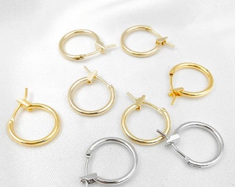 10 pcs / Gold Plated Earrings Hoop, Gold Jewellery Making Findings, DIY Earrings Accessories EK05