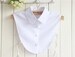 Off White Fake Chiffon Collar / Cotton Half Fake Dickie Collar / Half Shirt Collar / Removable Fake Collar B128(E) 