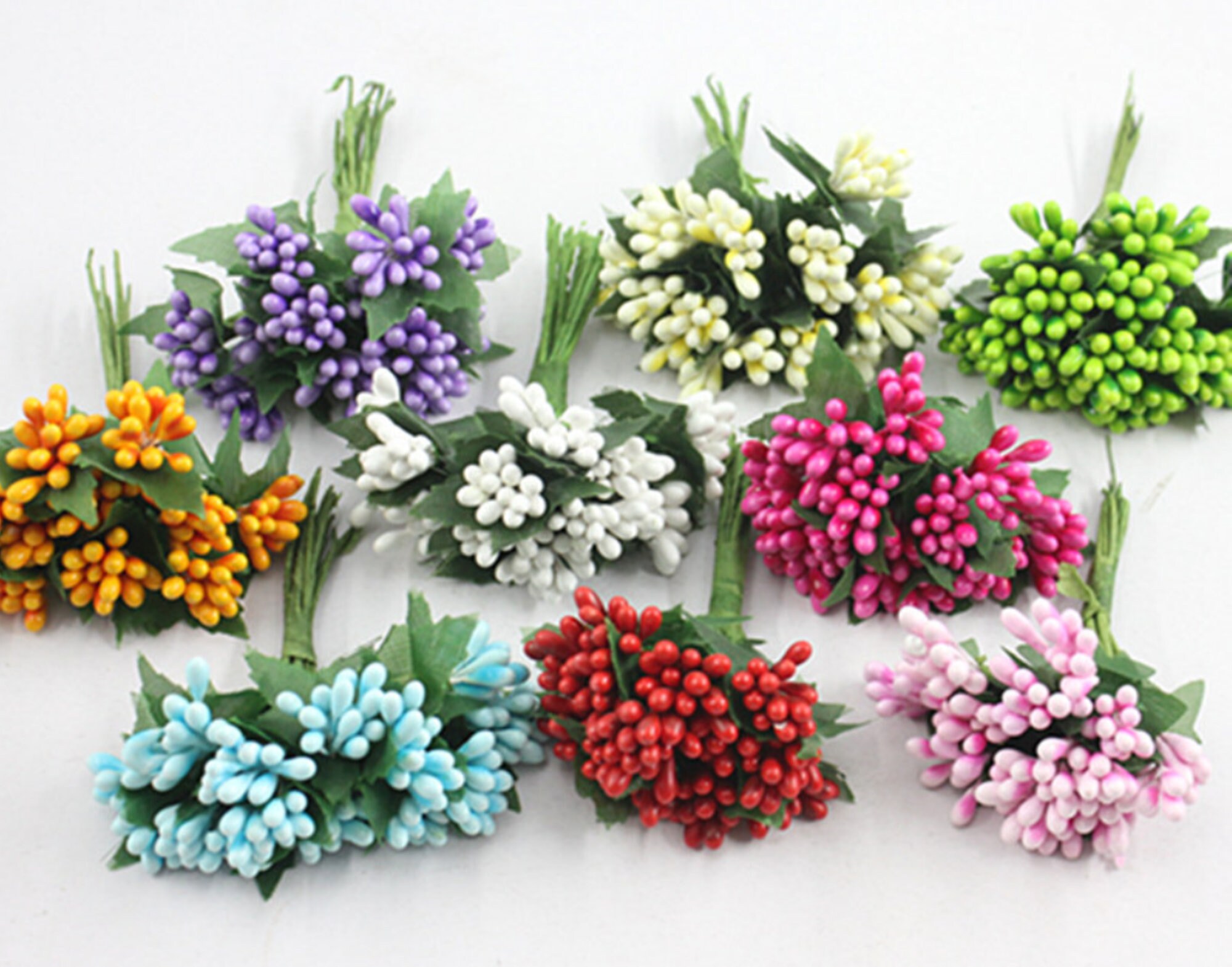 300Pcs Double Heads Artificial Mini Pearl Flower Stamen Wedding Party Decoration 300Pcs Double Heads Artificial Mini Pearl Flower Stamen Wedding Party Decoration