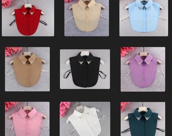 Chiffon Point Fake Collar / Detachable Fake Collar / Half Shirt Collar / Removable Fake Collar B808(E)