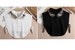 Off White, Black / Fake Collar / Chiffon Half Fake Pointed Collar / Half Shirt Collar / Removable Fake Collar B59(K) 