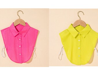 Rose Pink Fake Collar / Chiffon False Collar / Chiffon Collar / Removable Fake Collar / Detachable Collar / False Collar / B631(K)