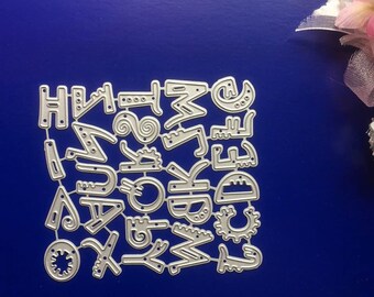 Craft Metal 2cm Alphabet Die Cutters, Handmade Card Making Dies, Scrapbook Upper Alphabet Cutting Dies DC1076