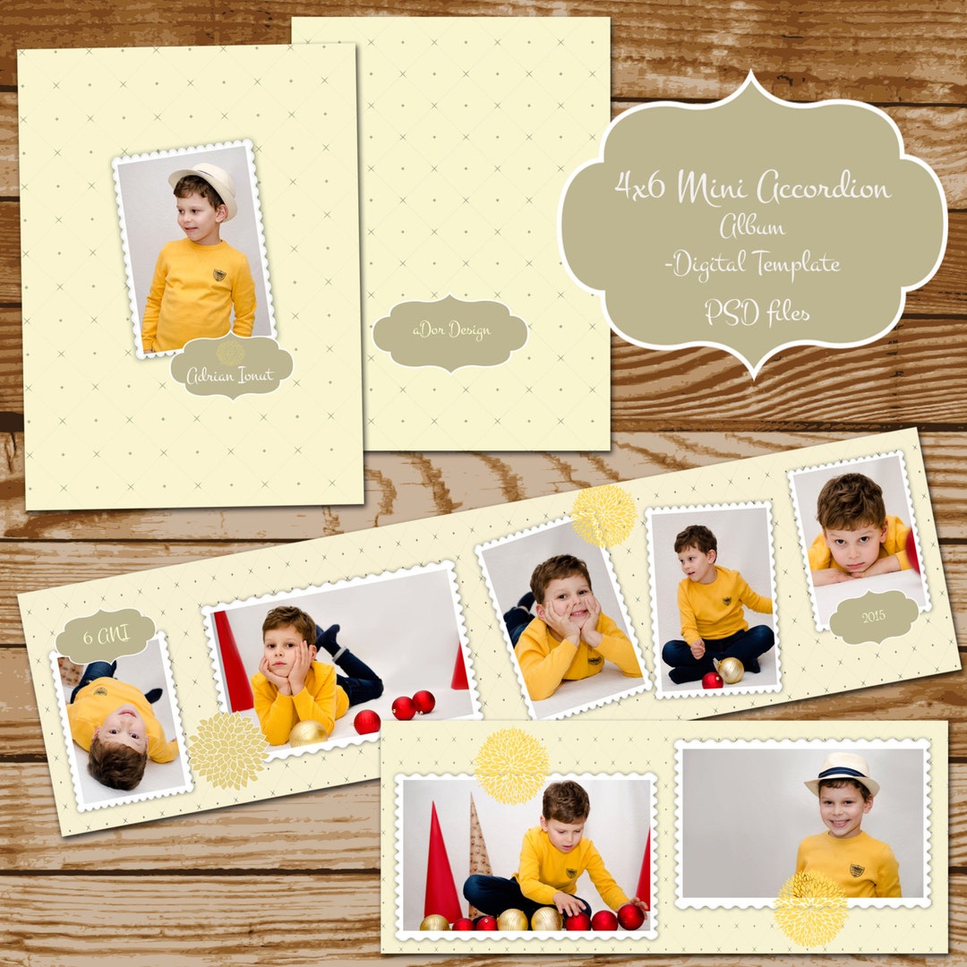 4x6 Accordion Template ,accordion Book Template, Accordion Mini Book