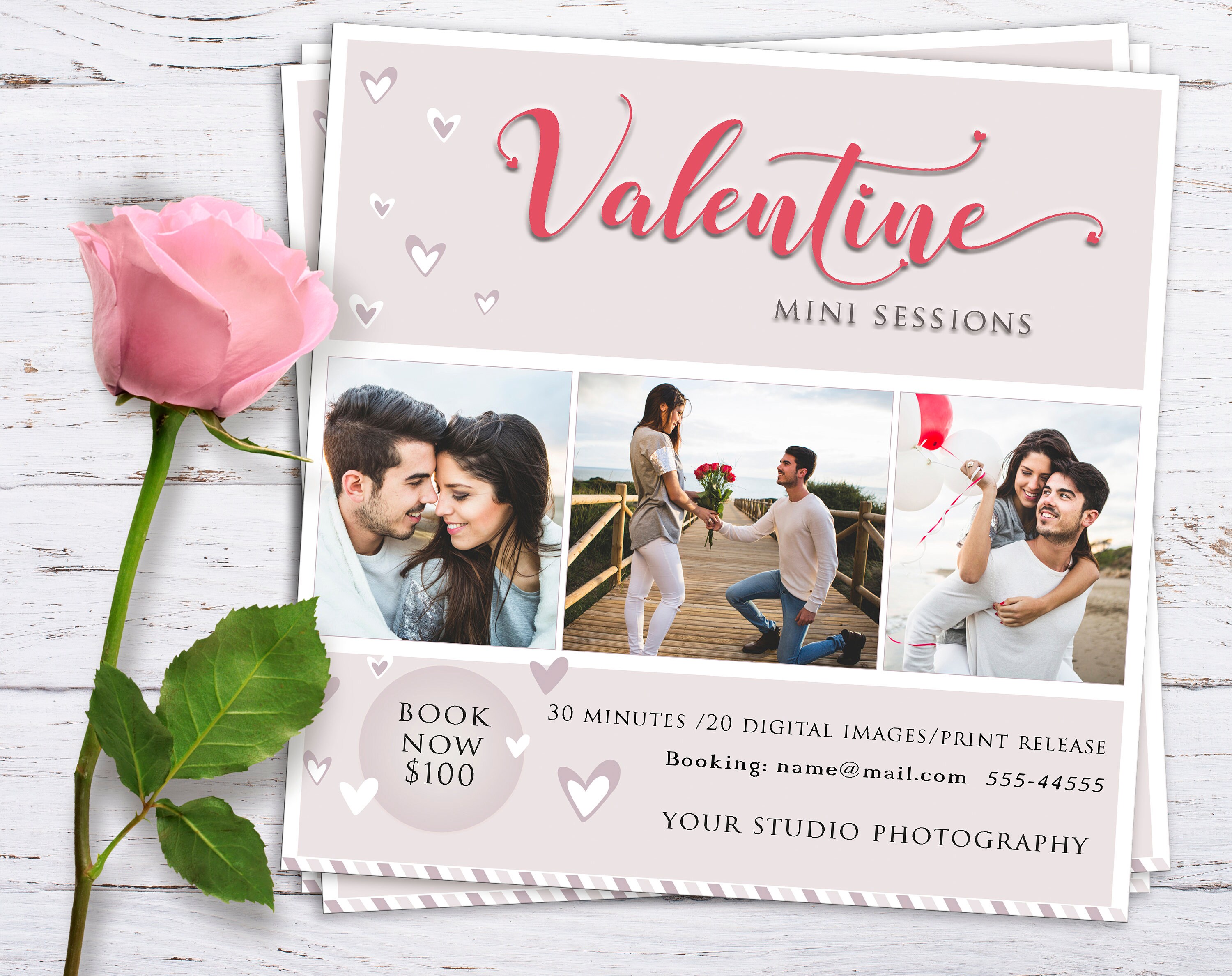 Valentine Mini Session Template, Mini Session Template, Valentine's Day ...