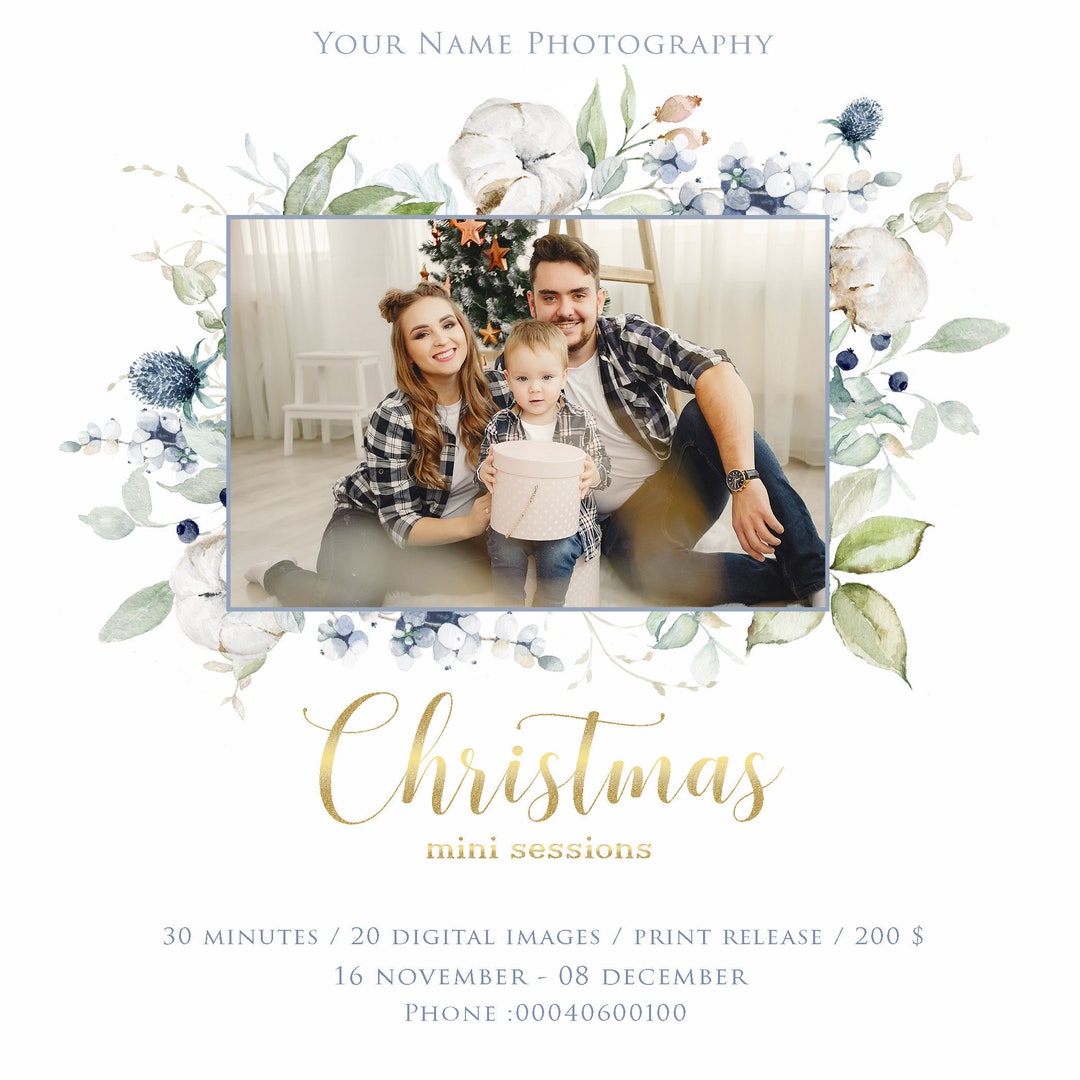Christmas Mini Session Template, Holiday Mini Session Template ...