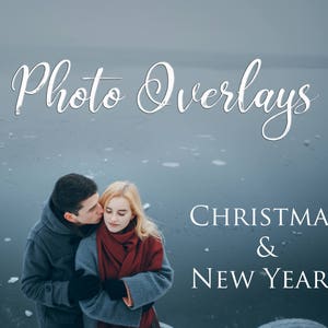 20 Christmas Overlay, New Year - Holiday Photo Overlays -Png file- INSTANT DOWNLOAD